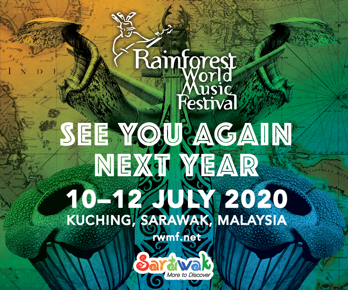 Photo shows official date for 23rd edition of Rainforest World Music Festival on July 10 -12, 2020.