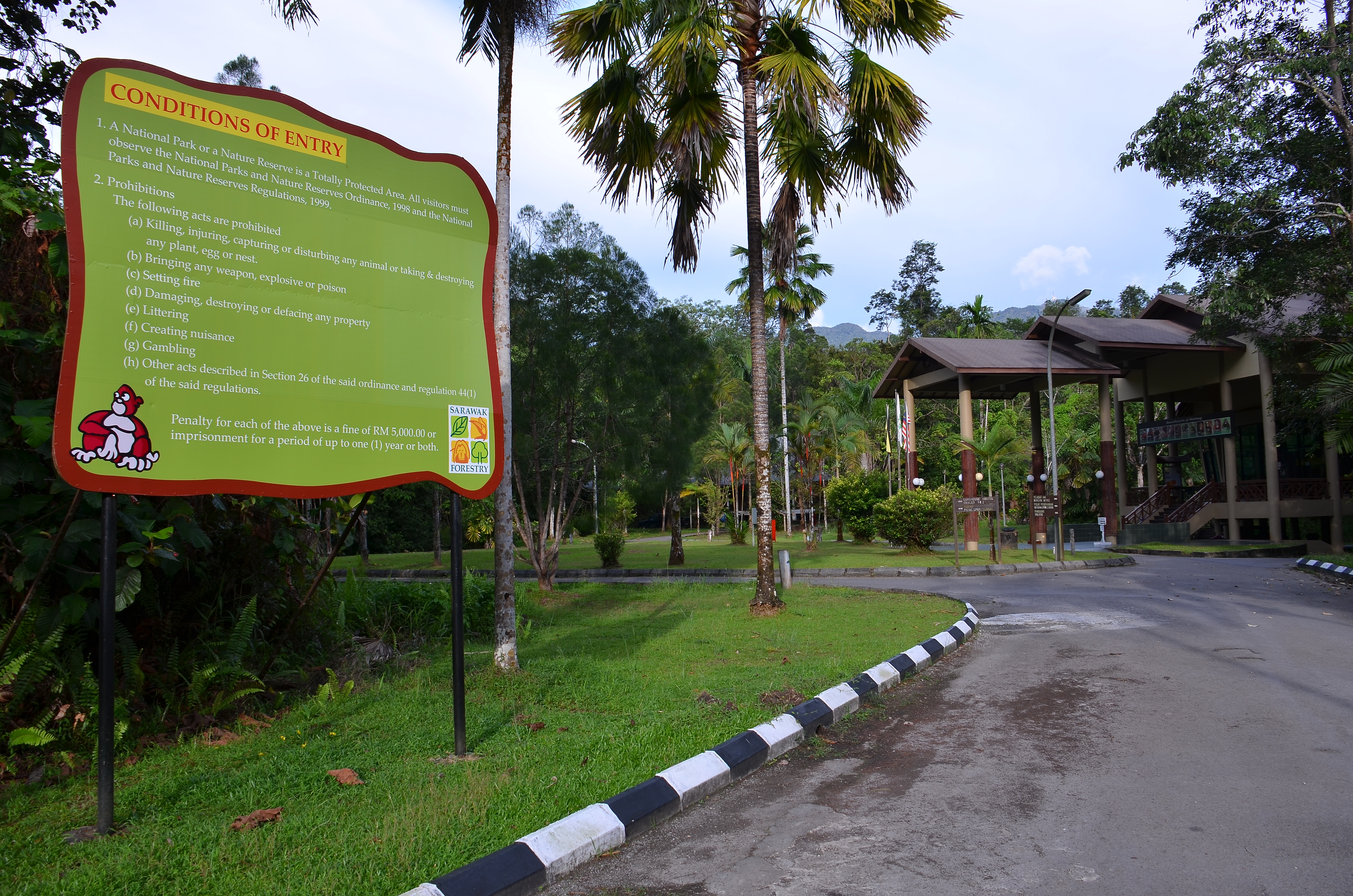 Photo shows the entrance to Kubah National Park – one of the national parks reopening on June 17